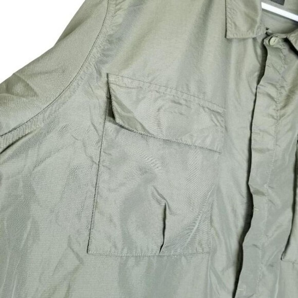 Levi's Silvertab‎ Nylon Shirt Long Sleeve Camp Work Windbreaker Fishing Green XL - Picture 4 of 8